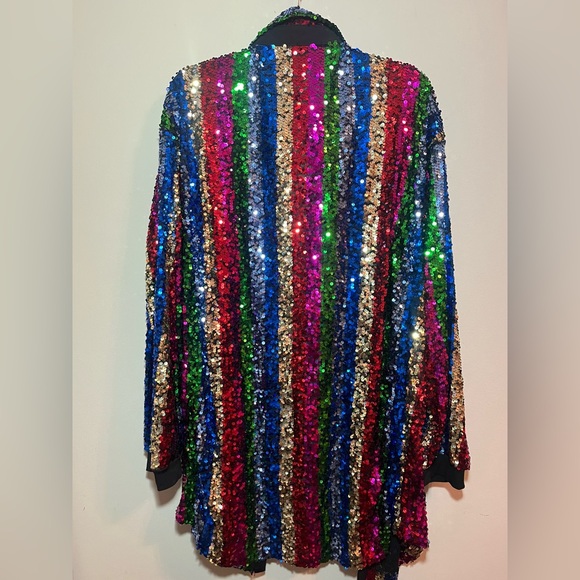 Multicolor Sequin Long Sleeve Dress - Picture 2 of 7